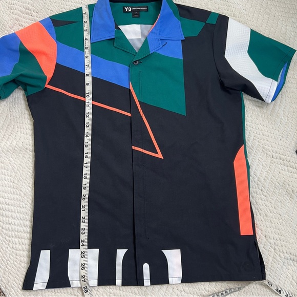 Y3 Adidas Short Sleeve Abstract Print Shirt, Small - Picture 4 of 7